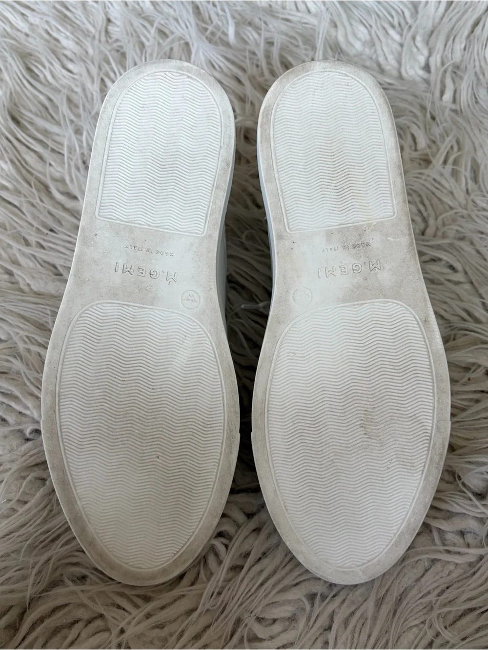 M.Gemi The Palestra Due Calf Leather Lace Up Low Top White SneakerS EUC Size 38